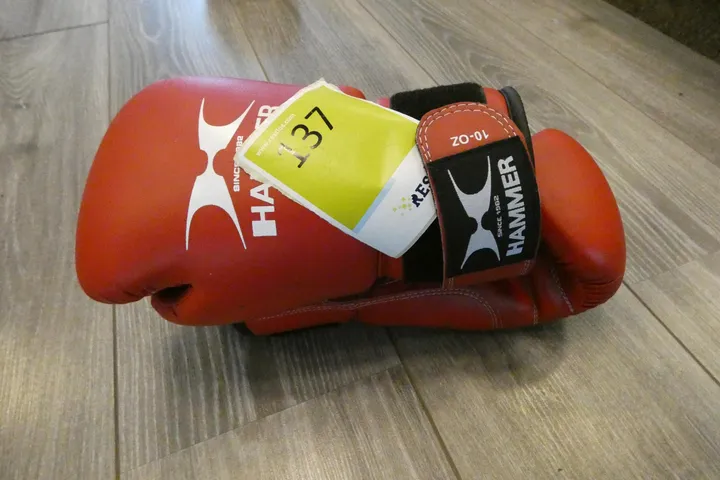 1 Paar Hammer Boxhandschuhe, 10-oz, rot